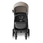 Mompush Nova Baby Stroller for Toddler, Infant & Newborn | Spacious Seat & Lie-Flat Mode | Compact One-Hand Fold, UPF 50+ Canopy & All-Wheel Suspension | Includes Rain Cover & Cup Holder, Khaki