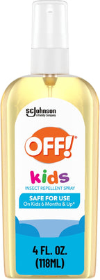 OFF! Kids Insect Repellent Spray, 100% Plant Based Oils, Safe for Use On Babies, Toddlers and Kids, 4 oz
