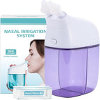 Nasal Irrigation System with 30 Saline Packets, Sinus Rinse Machine, Nose Sinus Cleaner Machine with Water Tank & Waste Collection Tank - Violet