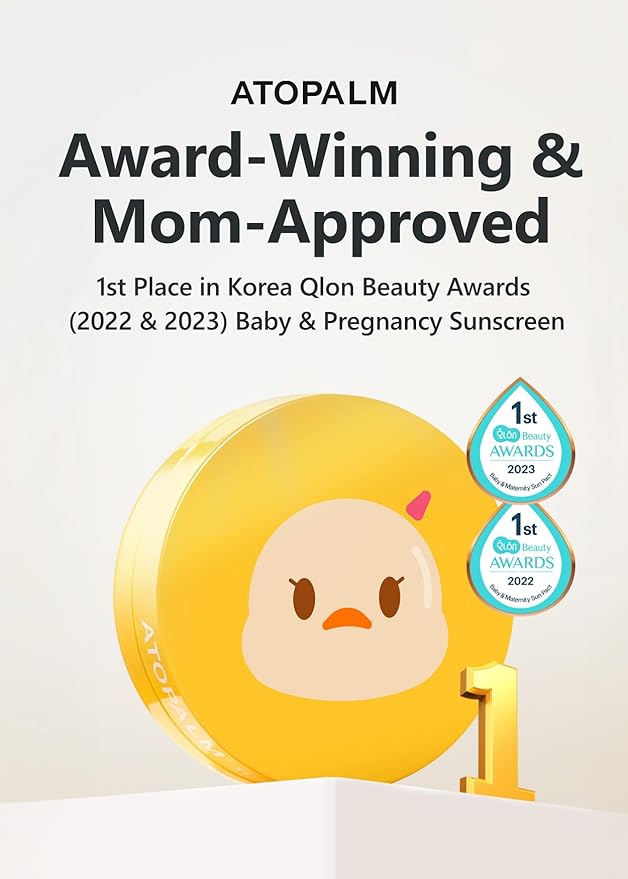 ATOPALM | Tok Tok Facial Sun Pact | Sun Cushion SPF43 PA+++ | Sunscreen Korean | For Dry and Sensitive Skin | Outdoor Sunscreen Compact | Moisturizing Spf Cushion Mineral Cream | Korean Skincare | 15g