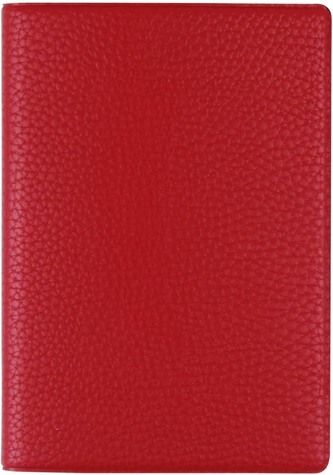Fenice Classic Passport Cover Holder Wallet Case for Travel Essential RFID Blocking Vegan Leather Waterproof (RED)