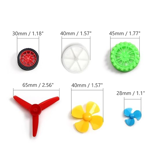 Fielect 69Pcs Plastic Gear Kit DC Motor Gears Kit DIY Gear Assortment Accessories Set for Motor Robot Various Gear Axle Belt Bushings