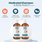 Happy Cappy Medicated Shampoo and Body Wash- Baby Dandruff Shampoo, Helps Cradle Cap and Seborrheic Dermatitis, Reduces Redness, Dermatologist Tested, Fragrance-Free- 8 Fl Oz (Pack of 2)