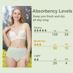 BATTEWA Incontinence Underwear for Women Washable, Leak Proof Underwear High Waist Cotton,Bladder Leakage 50ML (5Blush,Small, 5 Pack)