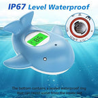 Baby Bath Thermometer, Infant Digital Water Thermometer Safety with 3 Color Backlit and Temperature Warning, Room Thermometers Floating Toy for Infant, Toddler, Bathtub, Swimming Pool (Light Blue)