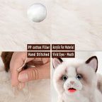 Electronic Interactive Ragdoll Cat - Realistic Handmade Toy with Walking, Barking, Wagging Tail & Talking - Robotic Pet Toy for Toddler Kids