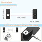 AOSITE Mini Fridge Locks for Kids No Drill Refrigerator Locks for Adults Cupboard Lock Child Safety Locks for Cabinets Drawer Locks Freezer Lock Baby Proofing (Black, 2)