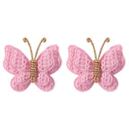 2 Pcs Butterfly Hair Bow Girl, Kid's Cute Hair Clips Barrettes Accessories for Infants Toddlers Baby Kids Fine Hair (Peach Red)