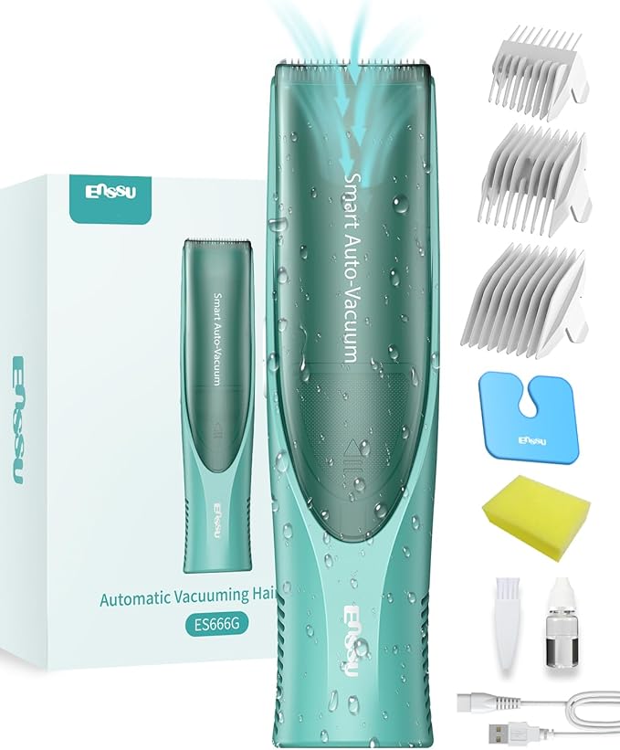 Baby Hair Clipper,Vaccum Hair Clippers for Kids/Toddlers,Cordless Baby Hair Cutting Kit with Two Modes,Baby Hair Trimmer Haircut Machine in Large Hairs Storage Space,Rechargeable,Waterproof