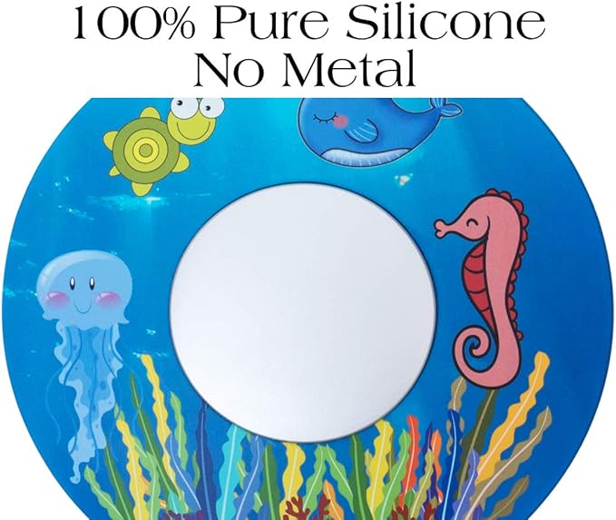 Bathtub Drain Stopper, Silicone Tub Stopper Plug, Universal Bath Drain Cover, Beautiful Coral Reef Illustration, Kids Tots Babies Gift (Blue Whale)