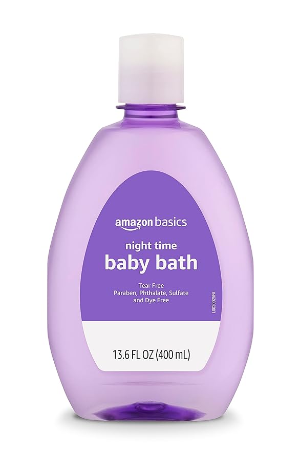 Amazon Basics Night-Time Baby Bath, Lightly scented, 13.6 Fl Oz (Pack of 2) (Previously Solimo)