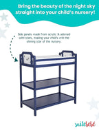 Suite Bebe Celeste Changing Table Safety Rail Included, Navy Blue