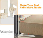 welspo 70 Inches Bed Rail for Toddlers Fold Down Safety Baby Bed Guard Swing Down Bedrail for Convertible Crib, Kids Twin, Double, Full Size Queen & King Mattress, Beige [Upgraded] (1 Pack)