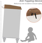 WAMPAT Dresser for Bedroom with 12 Drawers, White Baby Dressers with Wide Chest of Drawers, Mid Century Modern Wooden Kids Closet Storage Organizer, Large Dressers for Living Room, Nursery, Hallway