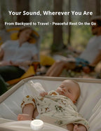 FOXFINE White Noise Machine, Portable Sound Machine with 36 Soothing Sounds, Focused Light, Timer, for Sleeping, Baby, Adults, Home & Travel, White