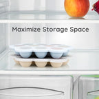 PandaEar 2 Pack Baby Food Freezer Tray with Lids, Silicone Baby Food Storage Container for Homemade Baby Food, Fruit, Purees and Breastmilk (Blue/Tan)