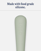 Lalo Little Spoon Set - 2 Piece Baby Spoons Set for Infants & Babies - Made From Food Grade Silicone Dishwasher Safe - Baby Feeding Essentials for Early Stage Mealtime - Sage