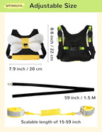 Toddler Harness with Anti Lost Wrist Link - Cute Children Leashes, Yellow Bees Baby Traction Safety Rope Leash with Key Lock Design, for Boys/Girls Walking Assistant