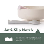 Miniware Silicone Baby Spoon for Training - BPA Free Baby Utensils - Baby Spoons Self Feeding 6 Months | 100% Food Grade Silicone - Modern & Dishwasher Safe Toddler Spoons (Grey and Cotton Candy)