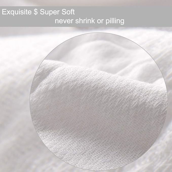 Fasoar Cotton Prefold Cloth Diapers - 100% Unbleached Premium Cotton, 6 Ply Baby Washable Diapers for Babies to Toddlers Multi-Use (10-35 lbs)(6ply 6 Count 01)