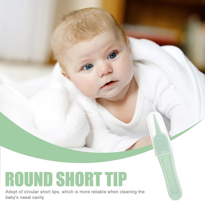 5pcs Infant Nose Cleaning Tweezer Plastic Round Head Care Ear Nose Navel Clean Tool Nipper Plier Pincet Forceps for Ear Wax Removal Tool