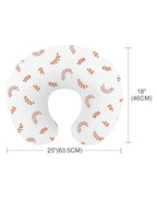 Nursing Pillow Covers, Muslin Nursing Cover for Breastfeeding Pillows, Comfortable for Baby Girls and Boys (Leaf)