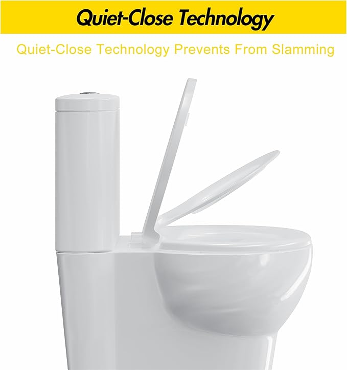 Round Toilet Seat with Toddler Seat – PP Quick Release Potty Training Toilet Seat Cover, White 2-in-1 Design for Children & Adult Toilets