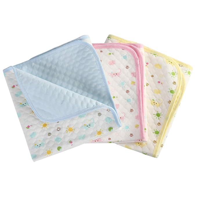 MBJERRY Waterproof Changing Pads Portable - Breathable Leak Proof Mattress Pad Protector Baby Changing Mat for Toddler, Kids Pack of 3 (M (27.5 x 19.7 Inch))