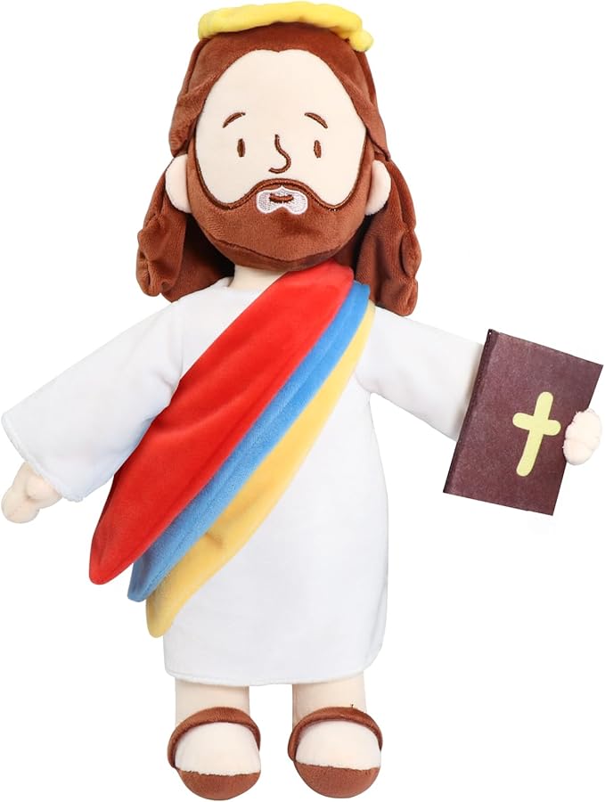 Jesus Stuffed Doll Plushie, 14" My Friend Jesus Plush, Christian Religious Party Gifts for Kids, Church,Baptism, Easter, Christmas Decor