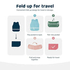 Tiny Twinkle Mess Proof Baby Bib - Waterproof & Lightweight Baby-Led Weaning Apron | 100% Recycled Polyester, Easy Clean & Machine Washable (Boho Rainbow, Small 6-24 Months)