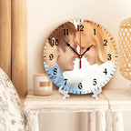 Generic Custom Clocks for Walls Personalized Clocks with Photo Text Logo Customize Gifts for Kitchen Bathroom Home Family Friends Gifts, 12inch-30cm