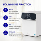 HubiBaby 4-in-1 UVC Cleaner and Dryer for Baby Bottles XL Large Inner Capacity Multifunctional Smart Control with Bluetooth APP