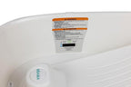 BEABA by OKBaby, Onda Baby Bath, Ergonomic Multi-Position tub for Infants and Babies up to 12 Months, Integrated Water Thermometer, Made in Italy, White