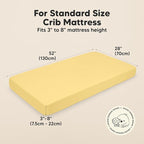 KeaBabies 2-Pack Organic Crib Sheets for Boys, Girls - 52x28 Fitted Crib Mattress Sheet Neutral, Breathable Jersey Cotton Cover for Baby Bed, Toddler Mattress, Soft & Cute Prints (Sunshine)