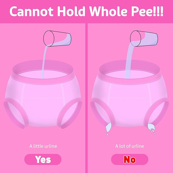 BIG ELEPHANT 6-Pack Potty Training Pants – 100% Cotton Absorbent Toddler Underwear for Boys and Girls (12M-10Y)