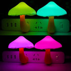 AUSAYE Sensor LED Night Light Plug in Lamp Mushroom Night Light 7-Color Changing Magic Pretty Mushroom-Shaped Night Lights for Adults Kids NightLight