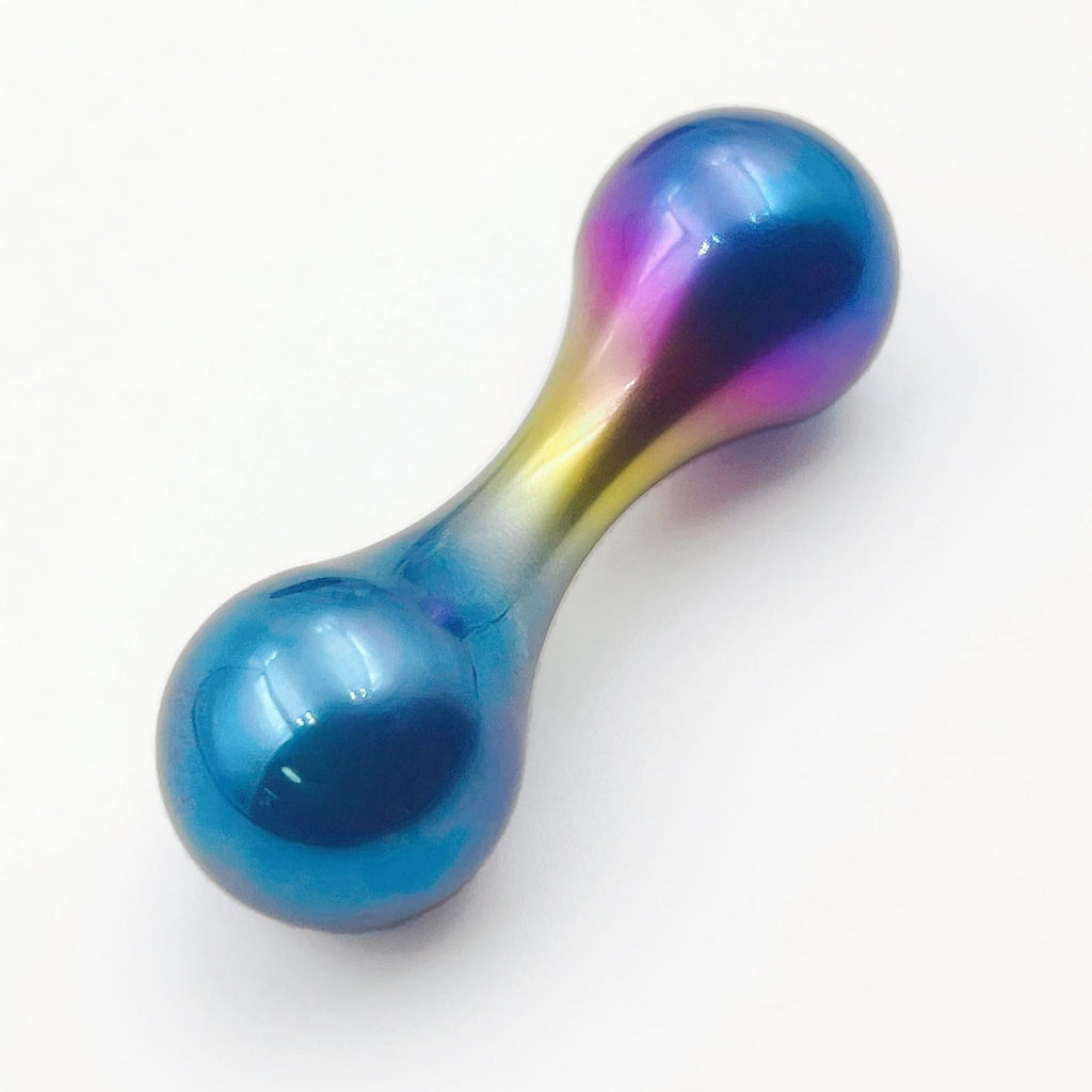 Knucklebone Skill Toys, Small Bone Toys, Made of Metal, Portable EDC Fingers Fidget Toys, Gifts for Skill Players (Titanium/Dazzling Colour)