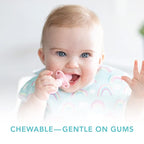 Bumkins Baby Utensils Set, Chewtensils Silicone Spoons for Dipping, Self-Feeding, Baby Led Weaning, Trainer Learning, First Stage Eating, Soft Practice Fork and Spoon, Babies 6 Months, Purple