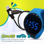 Premium Sports Potty Training Watch - Toilet Training Timer - Rechargeable Water Resistant Watch Reminder to Go Potty Vibrates and Plays Music Keeps Your Child Entertained at Potty Time