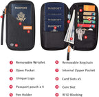 defway Passport Holder Travel Wallet - Family Passport Holder of 4, RFID Blocking Passport Wallet for Men Women, Travel Essentials for Flying, BLACK