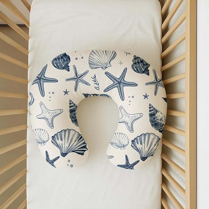 Nursing Pillow Covers 2 Pack, Breastfeeding Pillow Slipcovers Soft and Stretchy, Nursing Covers for Baby Girls Boys Newborn