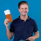 HIFA Personalized Leather Passport Holder, Handmade Passport Cover with Card and Ticket Slot - Genuine Leather, Elegant Design, Easy Access - Passport Case, Passport Wallet, Passport Holder