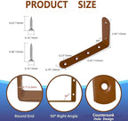 Anti Tip Furniture Anchors for Baby Pet Proofing,Furniture Wall Anchor Furniture Dresser Bookshelf Falling Prevention Device for Children (Brown)