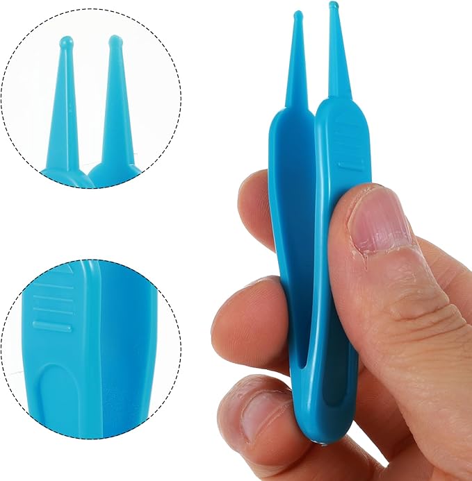 5 Pcs Nose Cleaning Tweezers, 5 Colors Baby Booger Picker with Round Head Effective Nose Picker Baby Ear Noses Navel Cleaner Clip for Babys Care