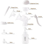 NCVI Manual Breast Pump for Breastfeeding Small Nipple, 20mm Silicone Soft Flange Single Hand Held Pump Breast Milk 4oz, BPA-Free with Two Kinds of Suction Adjusted Suitable for 17/18/19/20mm Nipples