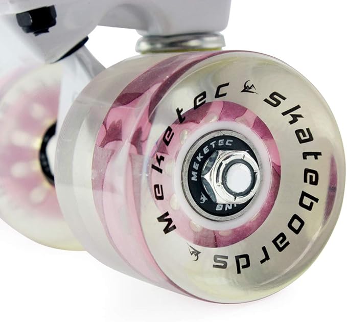 Skateboards Complete 22 Inch Mini Cruiser Retro Skateboard for Kids Boys Youths Beginners