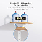 furniture anchors safety Wall straps: Baby Proofing Anti Tip Cabinet, Furniture Anchors for Dresser Secure Child Security Mount Kits 4 Pack