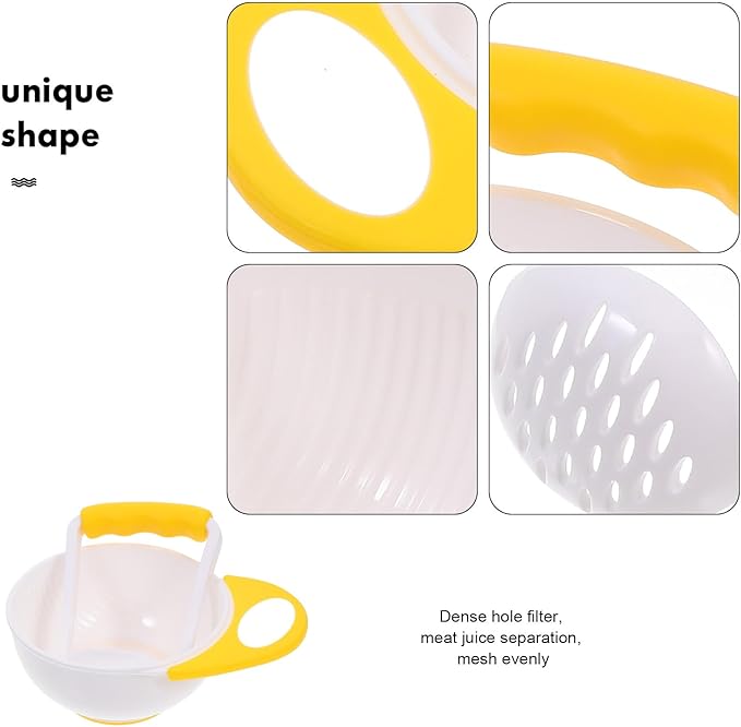 DOITOOL Mash and Serve Bowl, 2 Sets Food Masher Bowl Food Mill Portable Masher Maker for Baby