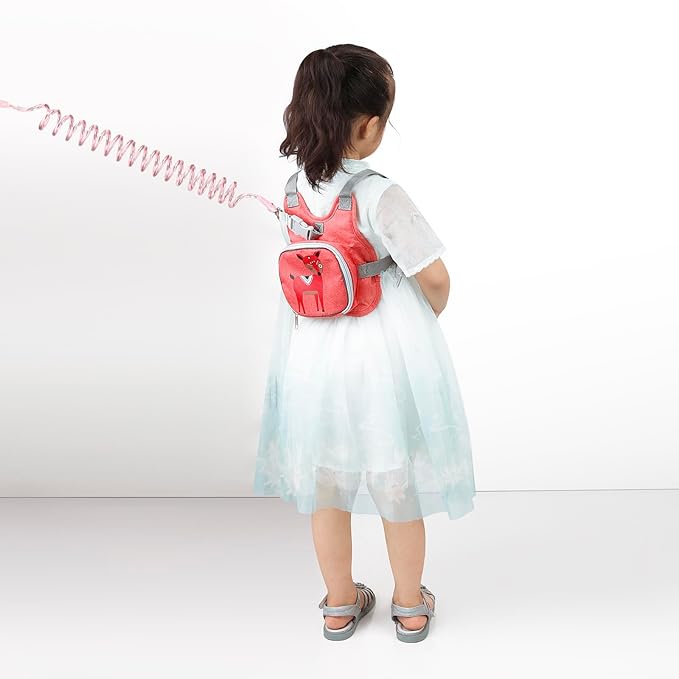 PandaEar Toddler Backpack Leash with Anti-Lost Wrist Link, Kids Safety Harness Children Leashes for Boys Girls, Cute Deer Design