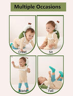 JunNeng Toddler Baby Head Protector Backpack for Toddler Walker with Knee Pads&Anti-Slip Socks, Turtle